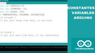 ¿COMÓ DEFINIR CONSTANTES Y VARIABLES EN ARDUINO [upl. by Bena470]