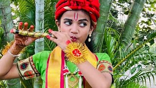 Amma nanu Devarane Benne kadilamma krishna song and dance by Kushi Reddy Abhinaya geethe [upl. by Ciredor350]