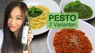 REZEPT Pesto selber machen  Pesto Genovese  Asiatisches Pesto [upl. by Retsevlis]