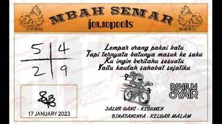 SYAIR SDY MBAH SEMAR SELASA 17 JANUARI 2023 [upl. by Rabelais46]