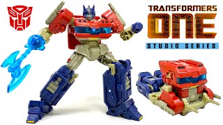 Transformers Studio Series 112 TF ONE Deluxe Class OPTIMUS PRIME Review [upl. by Llewol]