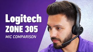 Logitech Zone 305 Mic Comparison Vs Background Noise [upl. by Handel]