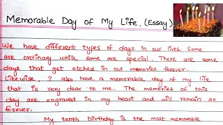 A Best Memorable day of my life  Essay writing in english 2023 [upl. by Yrekaz]