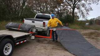 BlanketRoller  the Fastest and Easiest Way to Handle Concrete Curing Blankets [upl. by Einahteb]