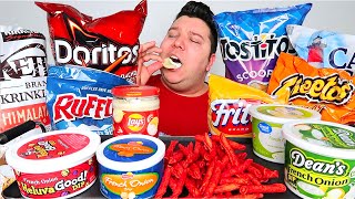 Chips amp Dips • Cheetos Fritos Doritos Ruffles amp Kettle Cooked • MUKBANG [upl. by Pontus964]