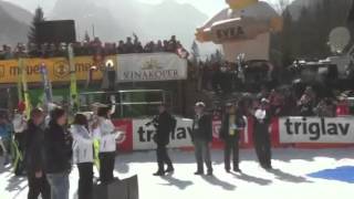 Skifliegen Siegerehrung Teamspringen Planica SLO 17032012 [upl. by Nymzaj502]