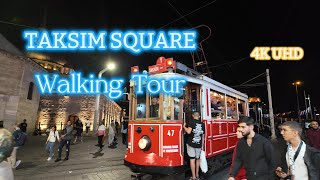 Exploring Istanbul A Vibrant 4K Walking Tour of Taksim Square [upl. by Enilrek]