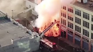 LAFD Mayday Warehouse Explosion Compilation 05162020 [upl. by Kristi]