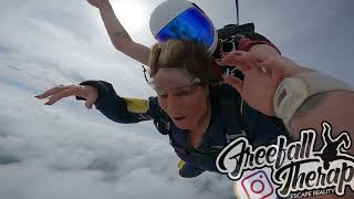 Ava Gallops Tandem Skydive  UK Parachuting  FreefallTherapy [upl. by Shakespeare]