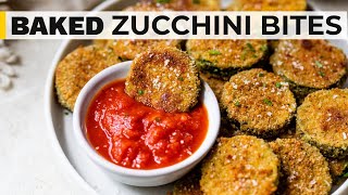 ZUCCHINI CHIPS  baked amp breaded healthy snack idea [upl. by Noraj262]