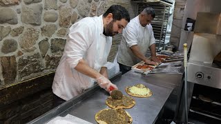 Syrian Master Bakers  Manakish  Muhammara  Cheese Breads  Zaatar  Fatayer  Damascene Bakery [upl. by Aridan]