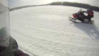 2013 800 Polaris Assault 144 Vs 2014 Polaris Indy 800 [upl. by Zilvia100]