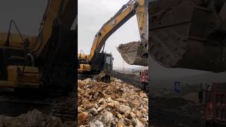 cat 320d excavator dump trucks loading work 😱 shorts Deepakjcb😱 [upl. by Booker995]