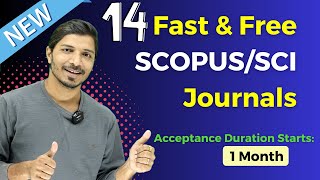 14 Fast and Free Journals September 2024 II Scopus and SCI II My Research Support [upl. by Alvina492]