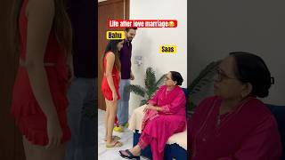 Life after love marriage🥵 youtubeshorts shorts ytshorts couple saasbahu marriage simrit [upl. by Sirromed322]