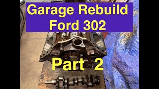 Garage Rebuild Ford 302 Part 2 DIY Polishing the Crankshaft at home [upl. by Ecnirp]