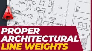 Proper Lineweights in Architectural Drawings  Use of Layers in AutoCAD [upl. by Elimay744]