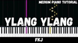 FKJ  Ylang Ylang Medium Piano Tutorial [upl. by Nosemyaj]