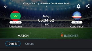 LIVE Mauritania VS Cape Verde Africa CAF of Nations qualifications Round 6 [upl. by Boyden]