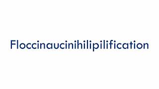 How to pronounce quotfloccinaucinihilipilificationquot with a Finnish accent [upl. by Tymothy]