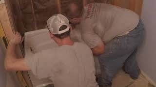 How To Properly Install Alcove Bathtub  Setting the Tub in Mortar [upl. by Idaline]