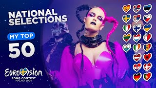 Eurovision 2024 NATIONAL SELECTIONS MY TOP 50 NEW🇸🇲🇸🇪 [upl. by Liss]