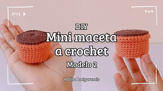 🌱 Cómo tejer una MINI MACETA a CROCHET 🌱  TUTORIAL  HOW TO CROCHET A MINI POT 🦊 [upl. by Ade]