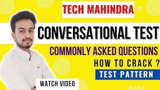 Tech mahindra conversational test  Questions  Test pattern  How to crack conversational test Shl [upl. by Genaro812]