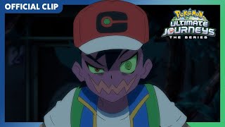 Ghost Train Pokémon Battle  Pokémon the Series Ultimate Journeys  Official Clip [upl. by Nunci]