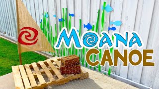 How To Make A Moana Canoe  MOANA Birthday Party Decorations [upl. by Vanny]