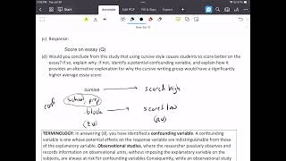 Explanatory response and confounding variables pg 114 [upl. by Ymmor]