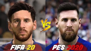 FIFA 20 Vs PES 2020  All Famous Player Faces  Gameplay Comparison [upl. by Pleione966]