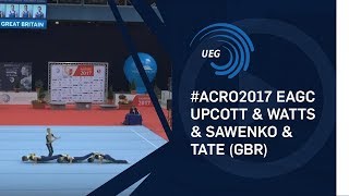 Mens group Great Britain  2017 Acro European silver medallists allaround [upl. by Notse]