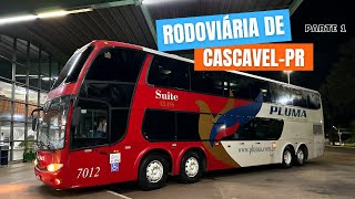 Rodoviária de CascavelPR  Parte 01  Movimentação intensa de ônibus  Anoitecer e Amanhecer [upl. by Nosreip]