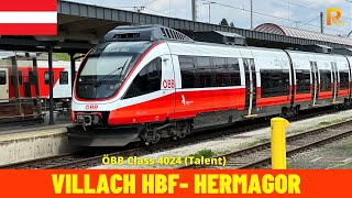 Cab ride Villach  Hermagor ÖBB SBahn Kärnten Austria  train drivers view in 4K [upl. by Ysset]