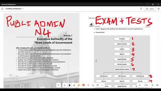 Public Administration N4 Module 7 Executive authority of the three levels of government [upl. by Anera]