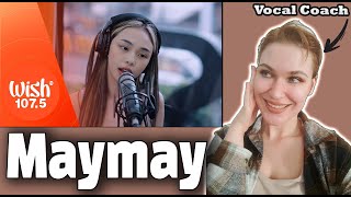 MAYMAY ENTRATA  Amakabogera LIVE on Wish 1075 Bus  Vocal Coach amp Professional Singer Reaction [upl. by Innej]