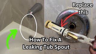 Tub Faucet Won’t Stop Running  Quick Fix [upl. by Thecla]