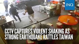 CCTV captures violent shaking as strong earthquake rattles Taiwan [upl. by Sivi]