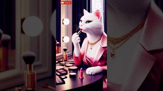 Cat makeup 💄 my edit video catbaby song shorts cat viralvideo viral funnycats [upl. by Nyllewell]