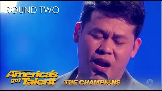 Marcelito Pomoy Philippines Winner SHOCKS America on AGT Champions [upl. by Atil]