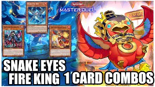 SNAKE EYES FIRE KING  ALL 1 CARD COMBOS Guide [upl. by Ahcsropal]