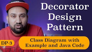 What is Decorator Design Pattern   DP3  Class Diagram with Example and JAVA code  In Hindi [upl. by Caron604]