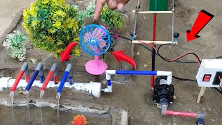 How To Make Amazing Mini Water Pump With Electric Fan Science Project [upl. by Sagerman254]