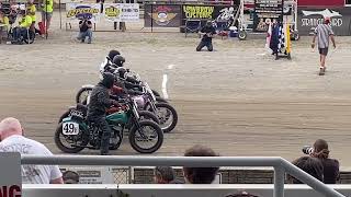 15th Annual Wauseon Vintage Flat Track Vintage Motorcycle Races July 152022 [upl. by Evilo]