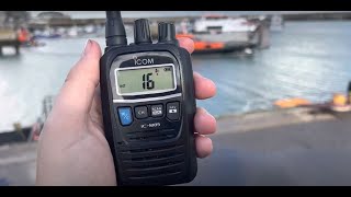 Icom ICM85E Compact VHF Marine Radio with Serious Business Features [upl. by Scottie771]