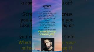 Eminem  Venom Lyrics shorts [upl. by Alleirbag256]