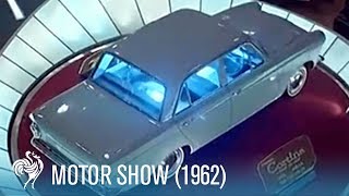 Motor Show in Earls Court 1962  British Pathé [upl. by Adlitam]