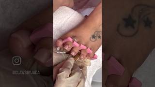 Acrylic toes in 30 SECONDS  😳😱 nails nailtech nailartvideo [upl. by Valentino]