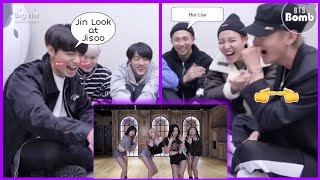 BTS REACTION BLACKPINK  quotLOVESICK GIRLSquot DANCE PRACTICE [upl. by Cardinal]